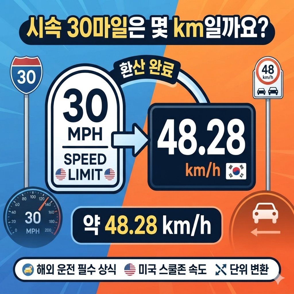 시속 30마일은 몇 km일까요?